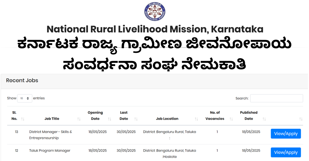 KSRLPS Recruitment 2025 1