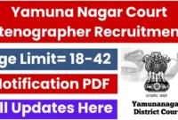 Yamuna Nagar Court Stenographer Vacancy 2025