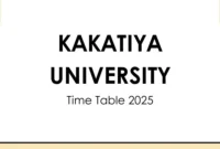 Kakatiya University Time Table 2025 Announced @ kakatiya.ac.in Details Here