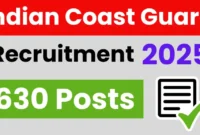 Indian Coast Guard GD DB Yantrik Recruitment 2025