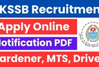 JKSSB Gardener, MTS, Driver Recruitment 2025