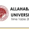 Allahabad University Time Table 2025 Announced @ allduniv.ac.in Details Here